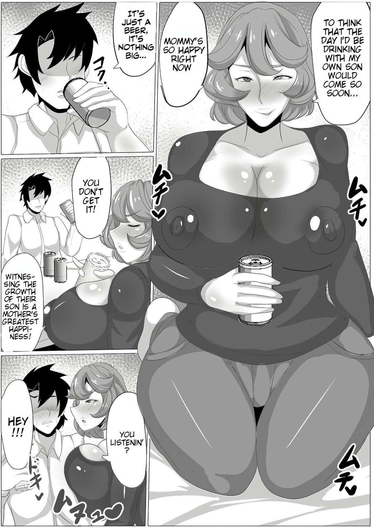 [Akikan (ox Akikan ox)] Osake no Ikioi de Kaa-san ni H na Koto o Shite morattara Gachi ni Nacchatta Hanashi | The Story of a Mother who becomes a SEX ADDICT when Drunk [English] [MisterNoOne]