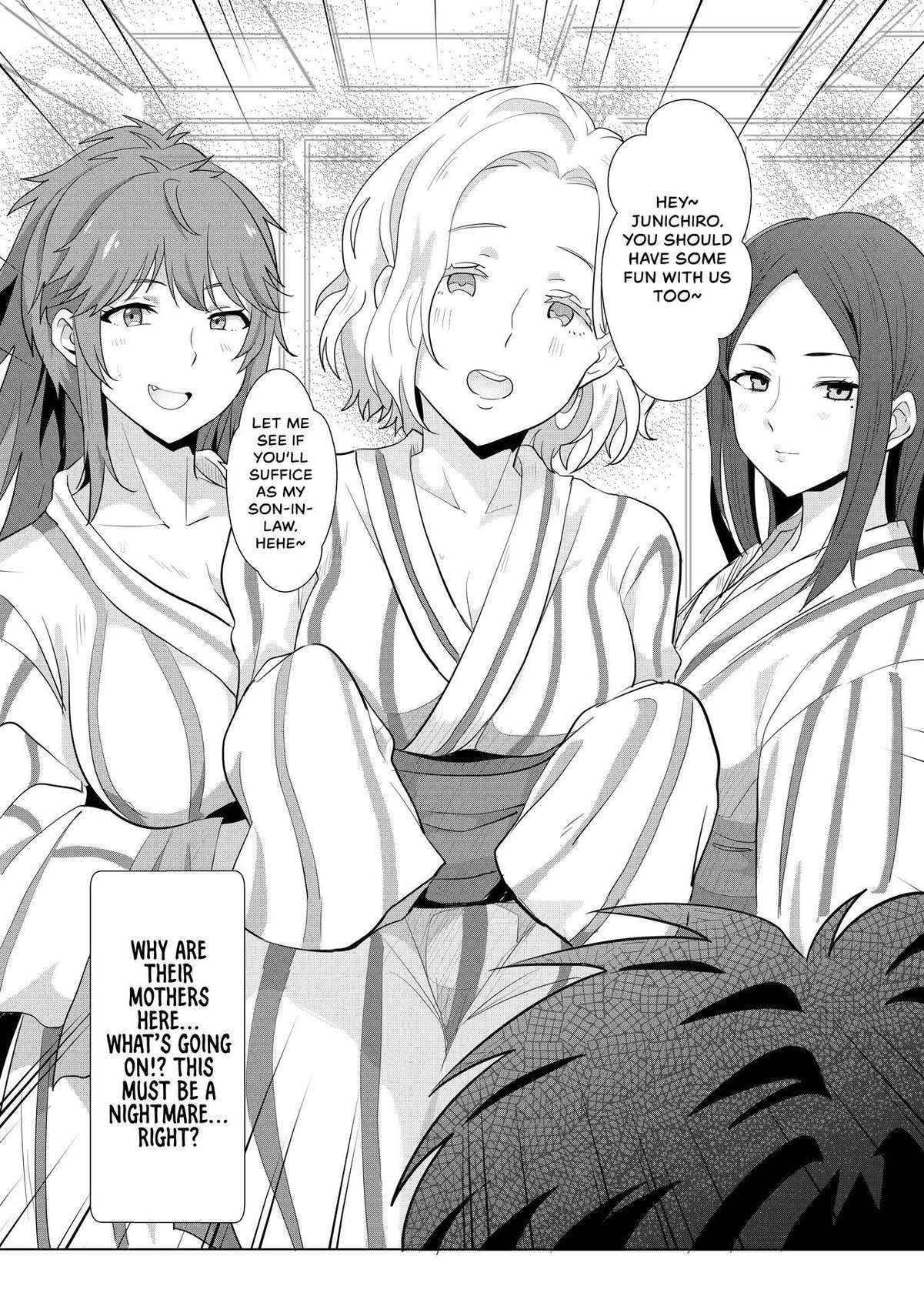 [Nikoushikou (Nekosaki Aoi)] Going On A Hotspring Trip With Tomos Mom And Her Friends! (Tomo-chan wa Onnanoko!) [English] [Digital]