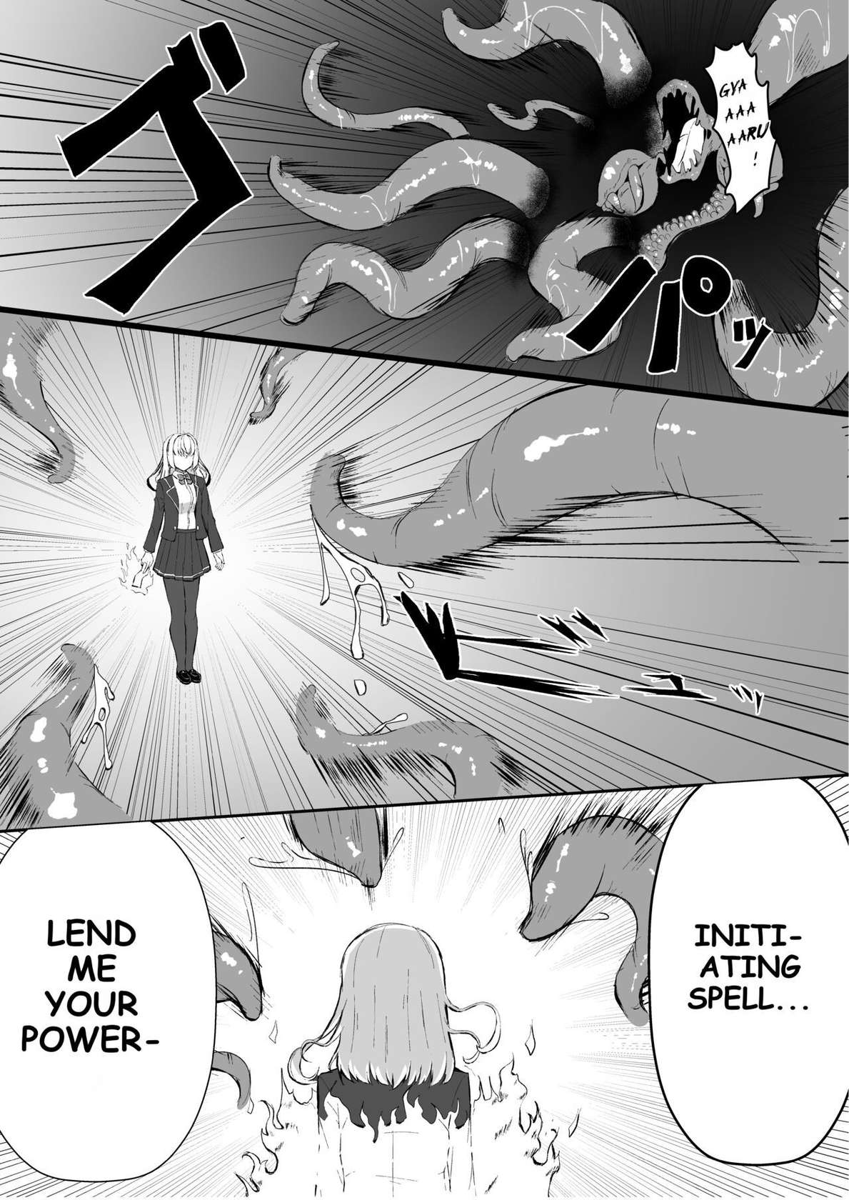 [Tamasushi (Shiratama)] A High-ranked Exorcist Gets Defeated By An Apparition In A Tentacle Suit [Fallen Games]