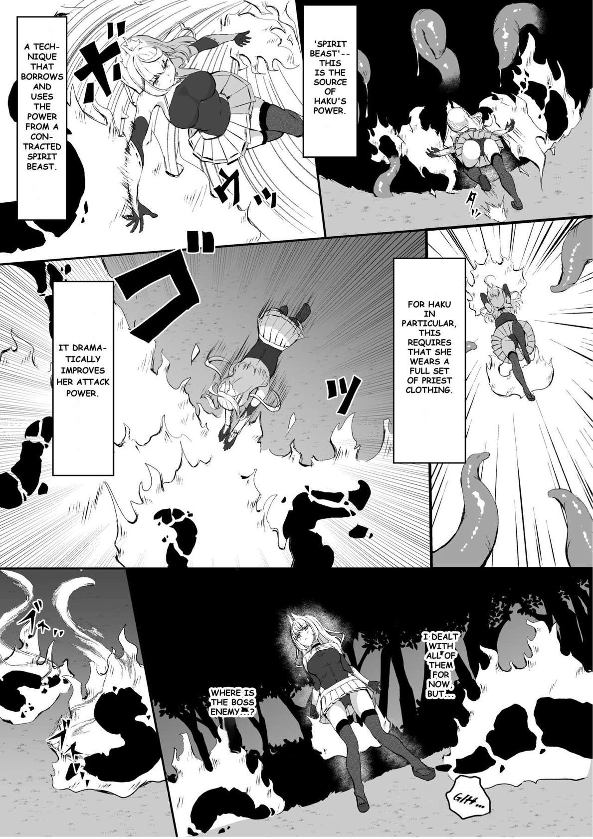 [Tamasushi (Shiratama)] A High-ranked Exorcist Gets Defeated By An Apparition In A Tentacle Suit [Fallen Games]