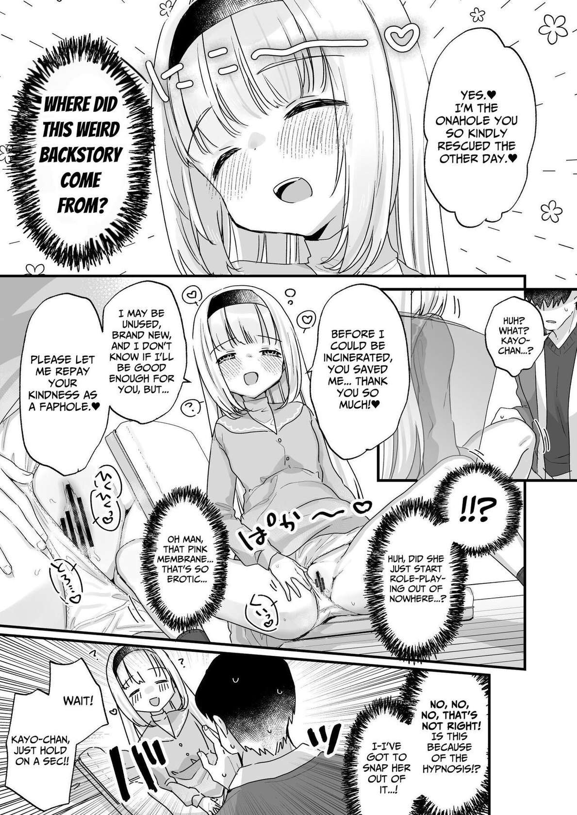 [Tenkirin (Kanroame)] Saimin ni yotte "Senjitsu tasukete itadaita Onaho desu" to Omoikonderu Tonari no Ie no Kayo-chan | Your Neighbor Kayo Believes "I Am The Faphole You Saved The Other Day." [Digital] [English] [Translatoranon]