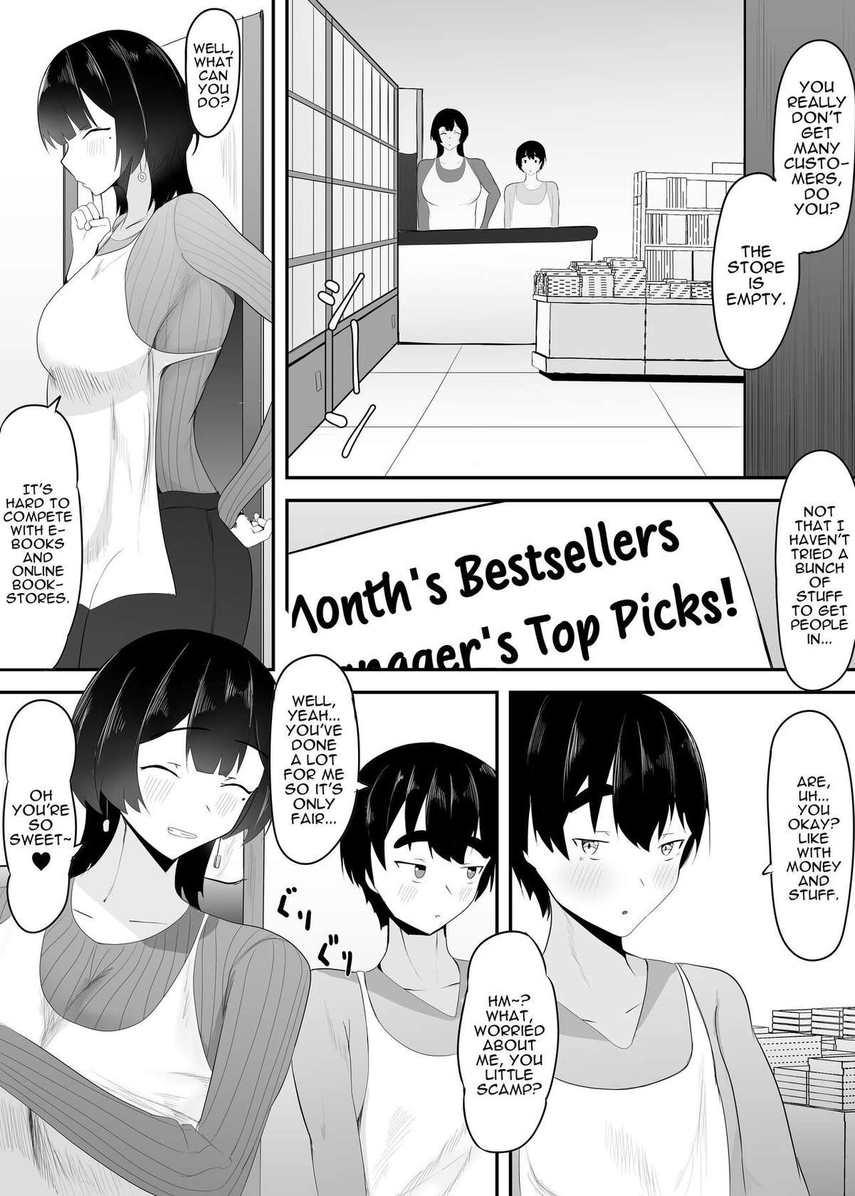 [Ikki Ichiyuu] Kyonyuu Tenchou no Itazura | Busty Shop Manager's Prank [English] [Darg777 Translations]