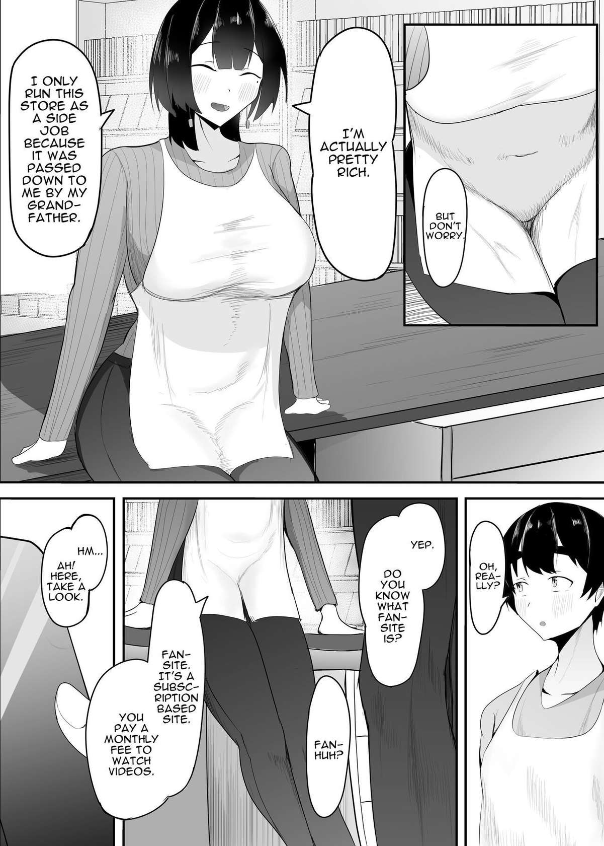 [Ikki Ichiyuu] Kyonyuu Tenchou no Itazura | Busty Shop Manager's Prank [English] [Darg777 Translations]