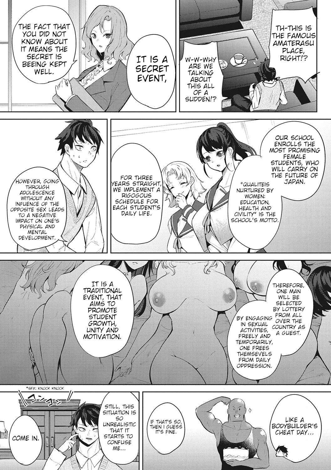 [Kurokawa Otogi] Amaterasu Jogakuin Bunkasai Ch. 1 | Amaterasu Girls' Academy Culture Festival Chapter 1 (COMIC HOTMILK 2021-03) [English] [Digital]