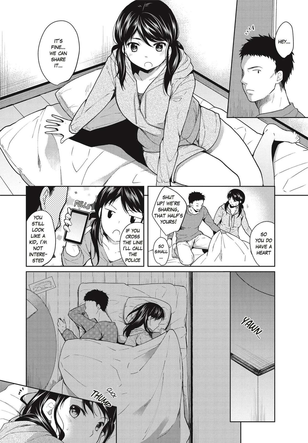 [Fumitsuki Sou] 1 Room Apartment + Highschool Girl Suddenly Living Together? Close Contact!? First Sex!!? Ch. 1 [English] [Project-H] [Decensored] [Digital]