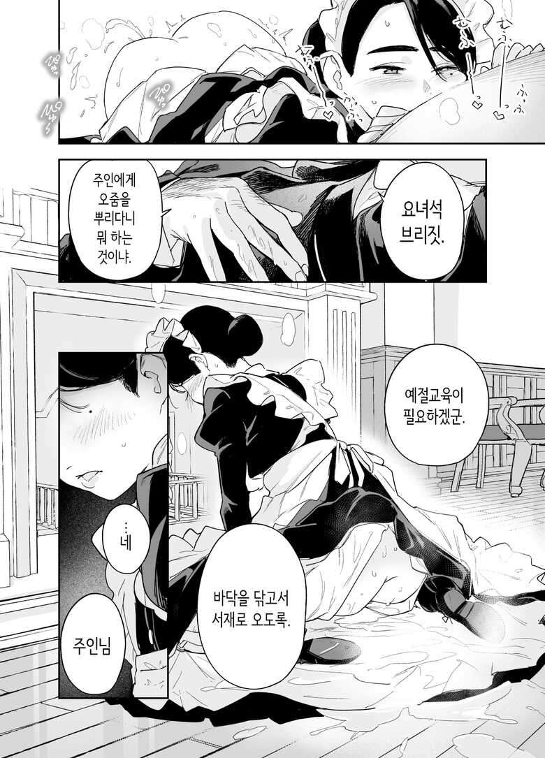 [F no Kottoubako (Onizuka Frill)] Wagaya no Housemaid Bridget Sei no Gohoushi ~Danro Souji kara Kozukuri made~  | 우리 집의 하우스 메이드 브리짓 성의 봉사 ~난로 청소에서 아기 만들기까지~ [Korean]