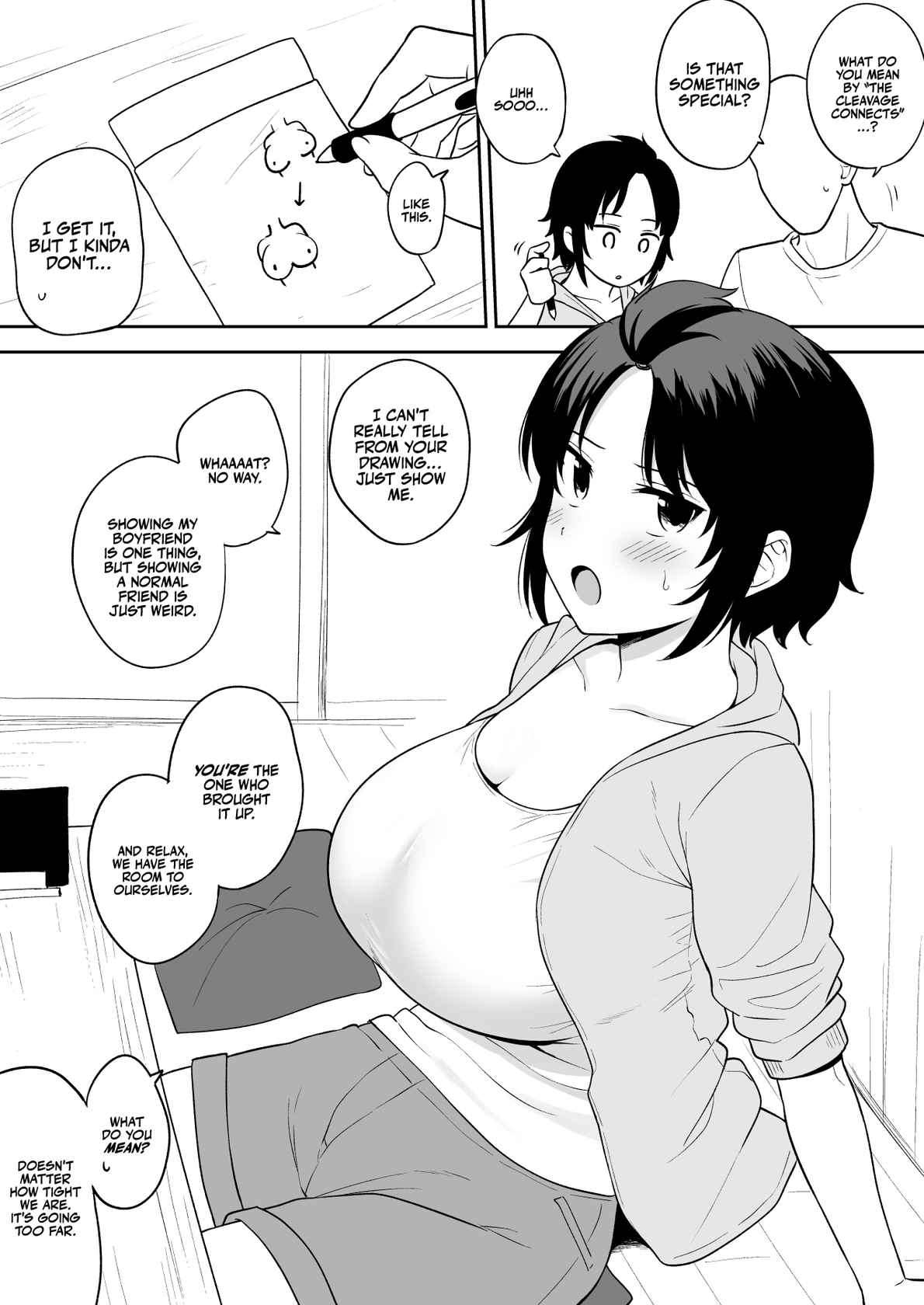 [Yue] Tanima ga Tsunagaru kurai Chichi ga Dekai Onna Tomodachi | A Female Friend with Boobs So Big That Her Cleavage Connects [English] [korafu]