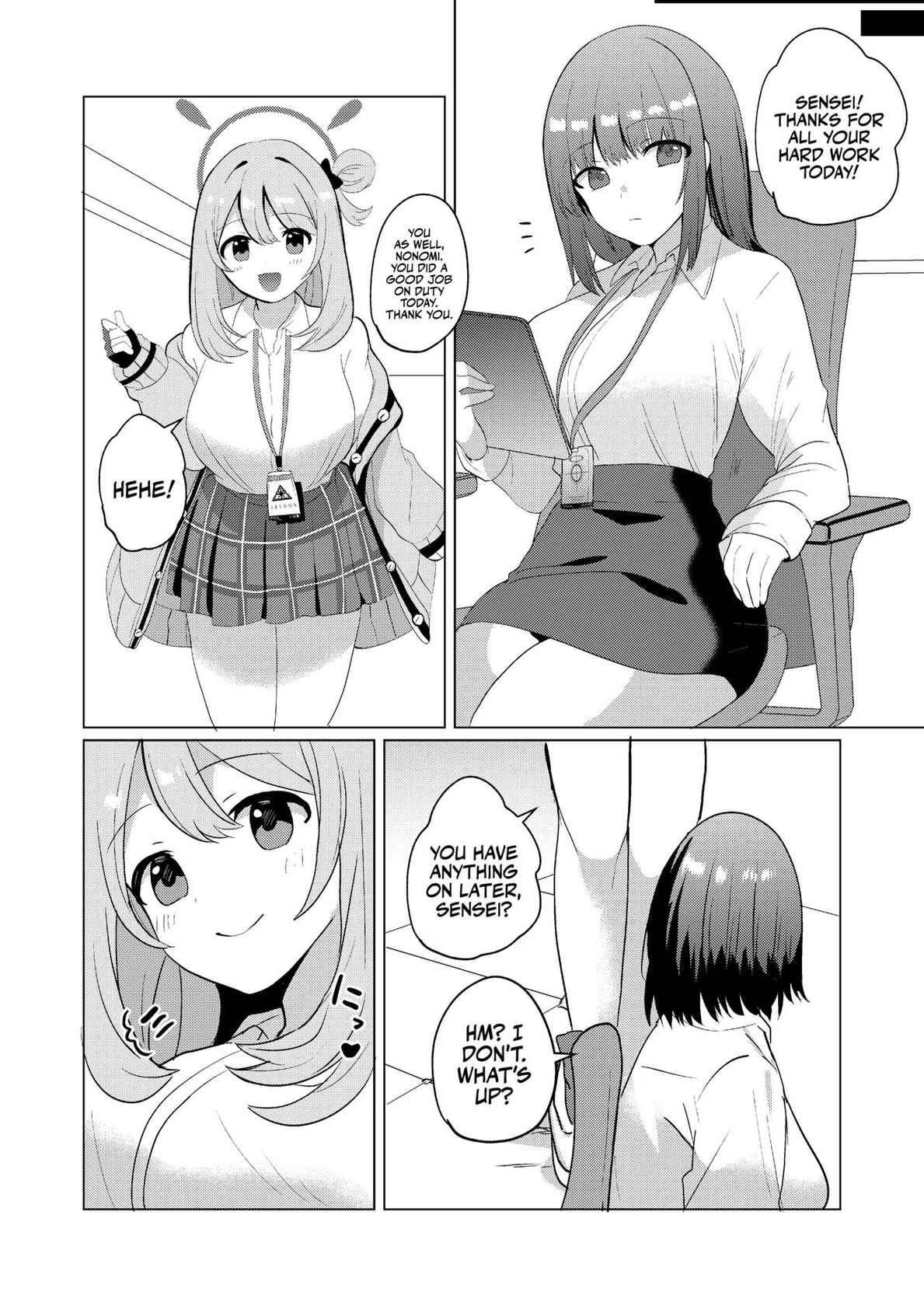 [Ikkyuu Nyuukon (Yashiro Osa) Futanari Nonomi x Futanari Onna Sensei (Blue Archive) [English] [Andy Samberg] [Digital]