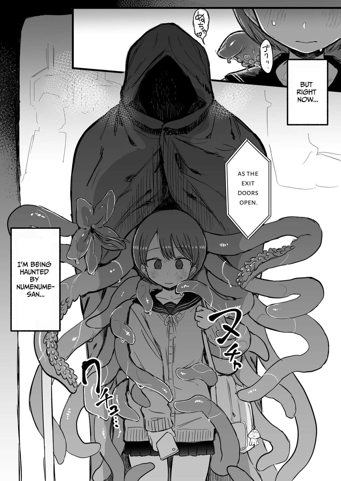 [Denki Mikan] Shokushu Youkai Ushiro no Numenume-san | Tentacle Monster Mr. Slippery Cums From Behind [English] [Penguin Piper]