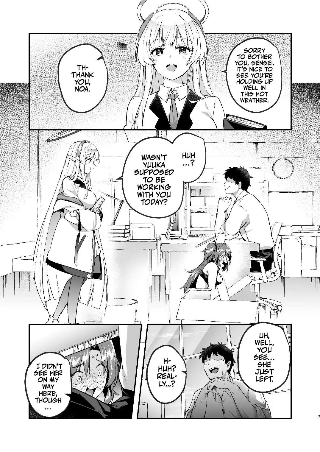 [Kuusou Monochrome (Abi)] Yuuka to Midsummer no Asedaku Office SEX | A Midsummer's Steamy Sex Session (Blue Archive) [English] [Team Rabu2] [Digital]