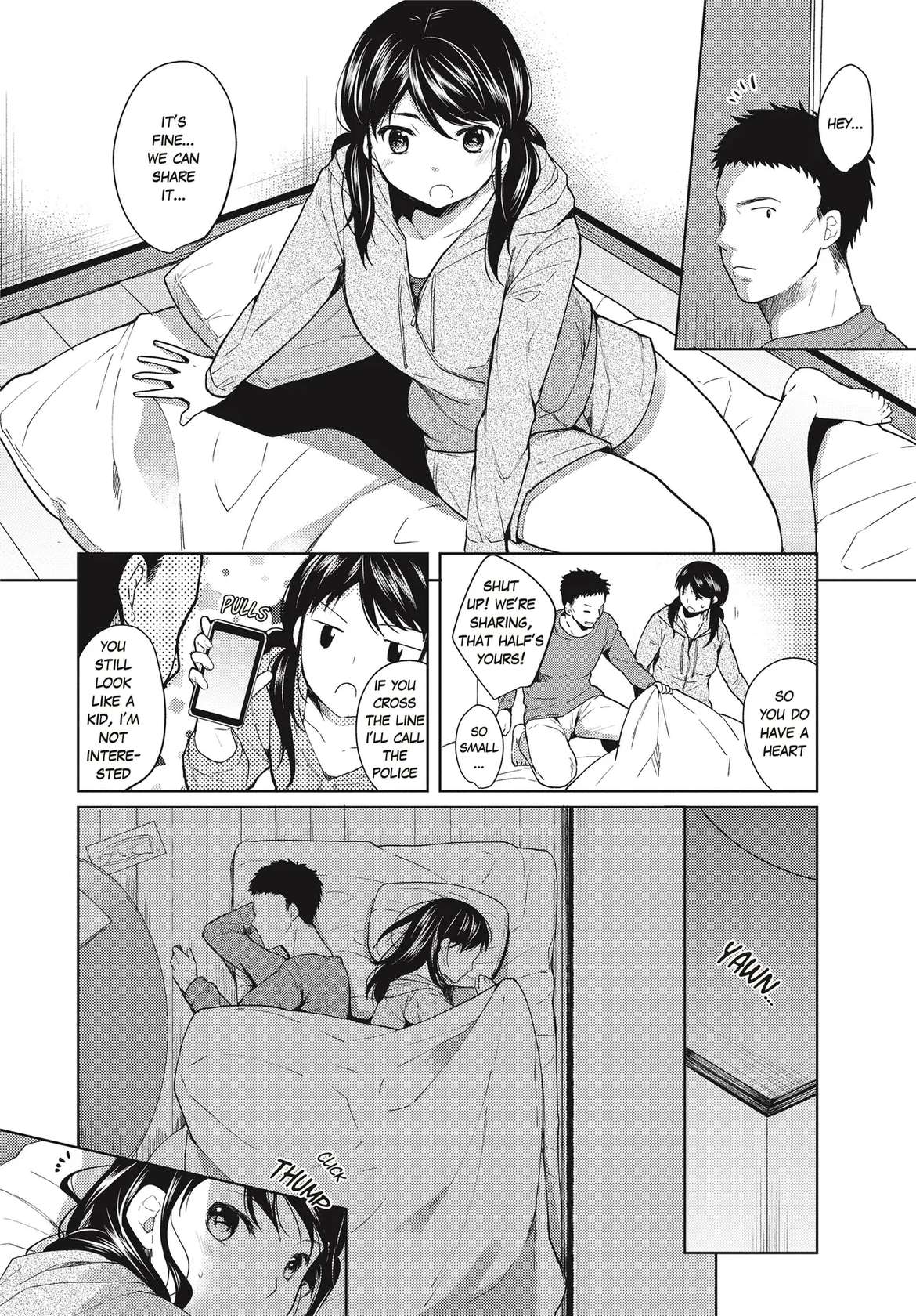 [Fumitsuki Sou] 1 Room Apartment + Highschool Girl Suddenly Living Together? Close Contact!? First Sex!!? Ch.1-8 [English] [Project-H] [Decensored] [Ongoing]