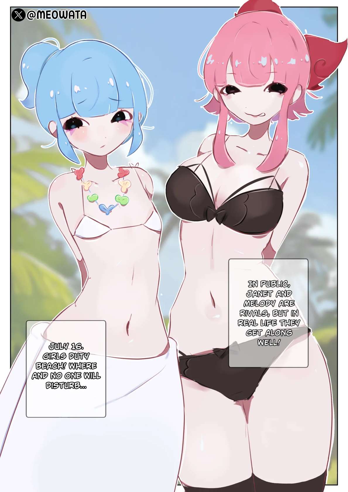 [Me0wyata] Janet and Melodie beach episode [English] [Translated by Simon]