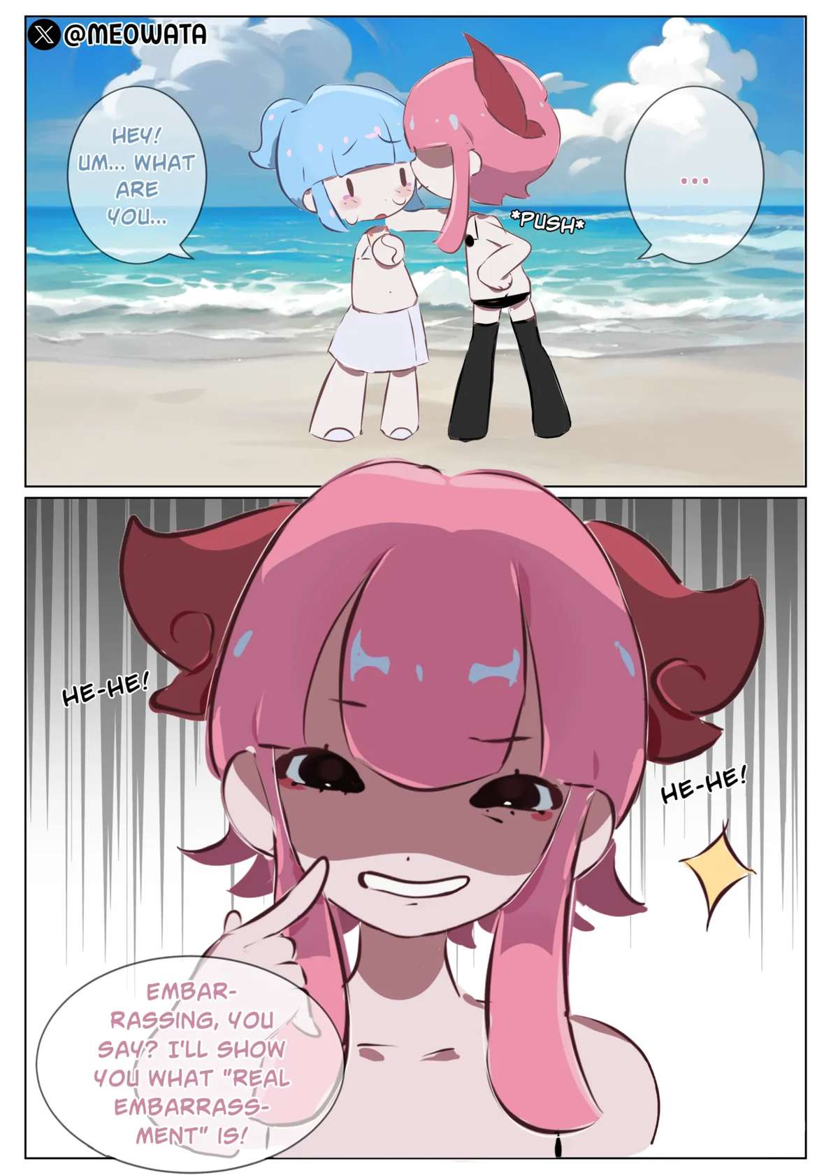 [Me0wyata] Janet and Melodie beach episode [English] [Translated by Simon]