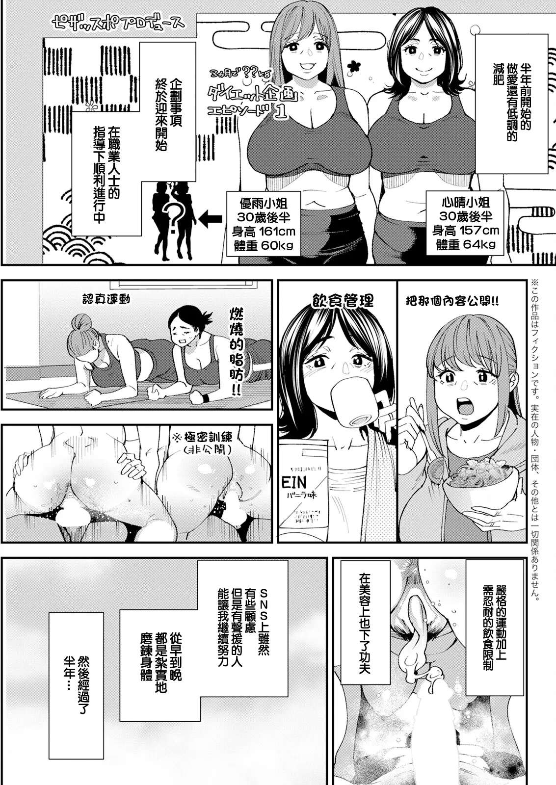 [Ooshima Ryou] Pocchari Hitozuma Shimai no Inran Sexercise SEXERCIZE: 8 <Diet Seikou> (Action Pizazz 2024-01) [Chinese] [Digital]