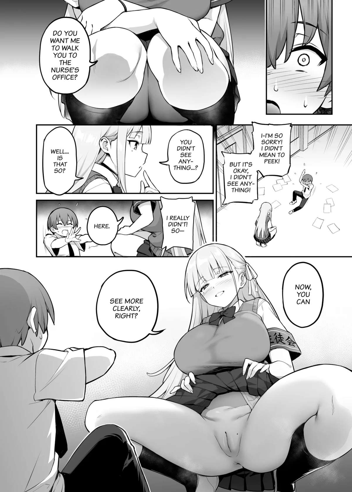 [TRY] Akogare no Seitokaichou ga Kyonyuu Sugiru Ken | About the Beloved Student President's Huge Tits [English] [Decensored]