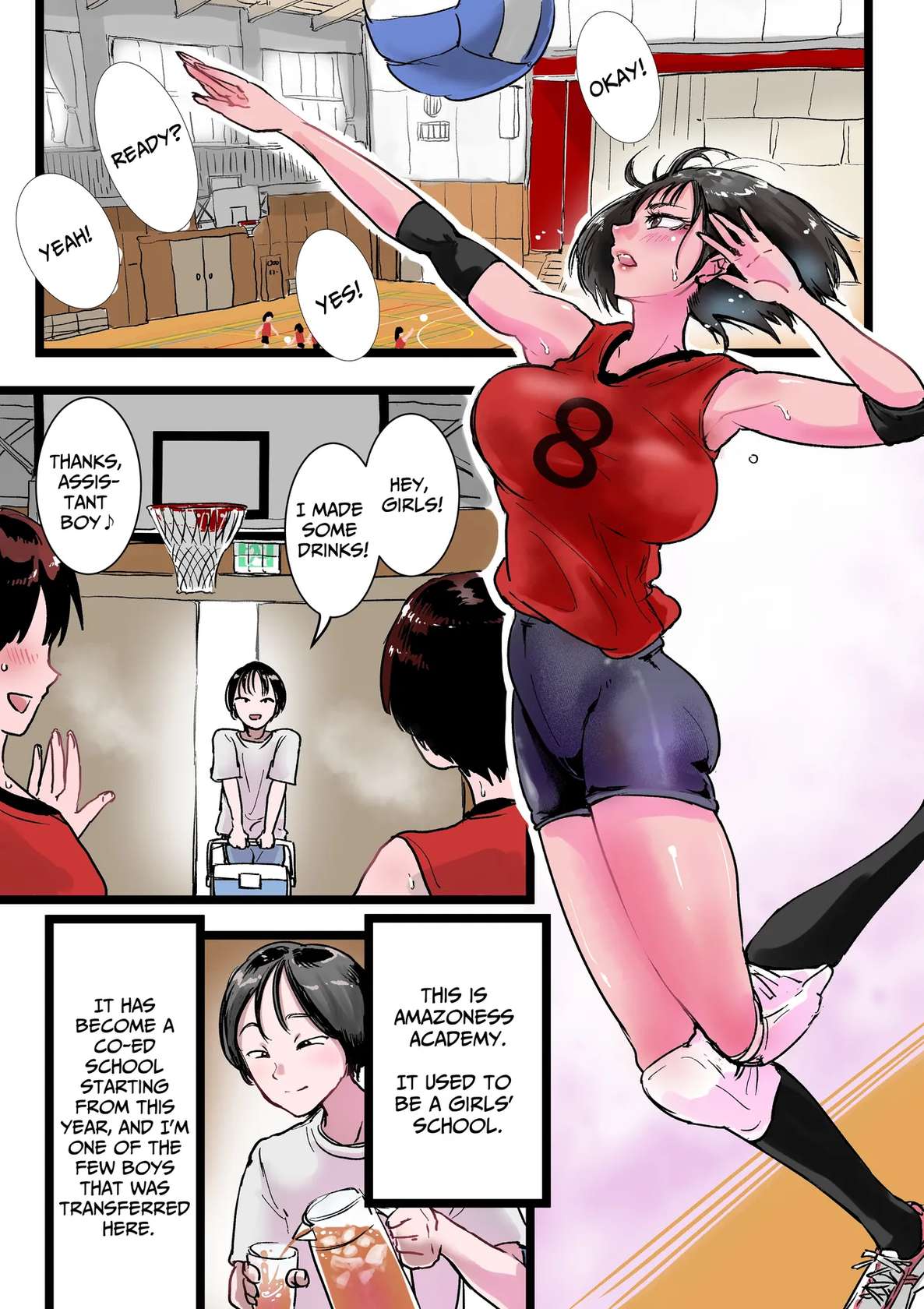 [Amagyappa (Amane-san)] Harem Volley-bu Seishori Manager | Harem Volleyball Club's Sex Relief Manager [English] [Solid Rose]