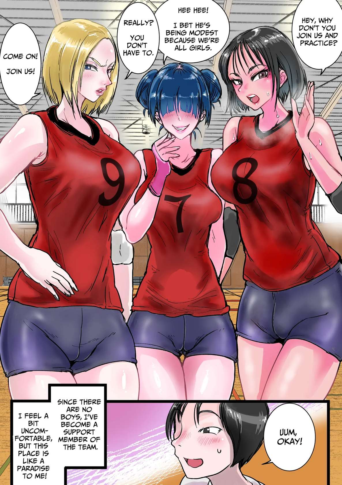 [Amagyappa (Amane-san)] Harem Volley-bu Seishori Manager | Harem Volleyball Club's Sex Relief Manager [English] [Solid Rose]