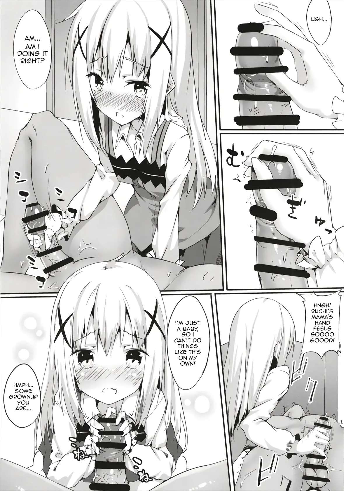 (Futaket 13.5) [Wisteria (Fujihan)] Chino Mama no Semen de Ikuji desu ka? | Can you raise a baby on Chino Mama's Semen? (Gochuumon wa Usagi Desu ka?) [English]