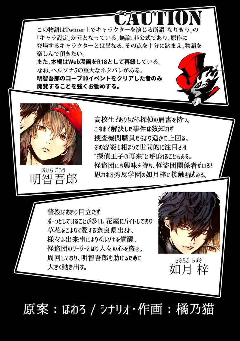 (Phantom Masquerade 3) [Nari Kiri Kaitou-dan (Tachibana no Neko)] Tenbin no Sentaku CROW SIDE (Persona 5) [Digital]