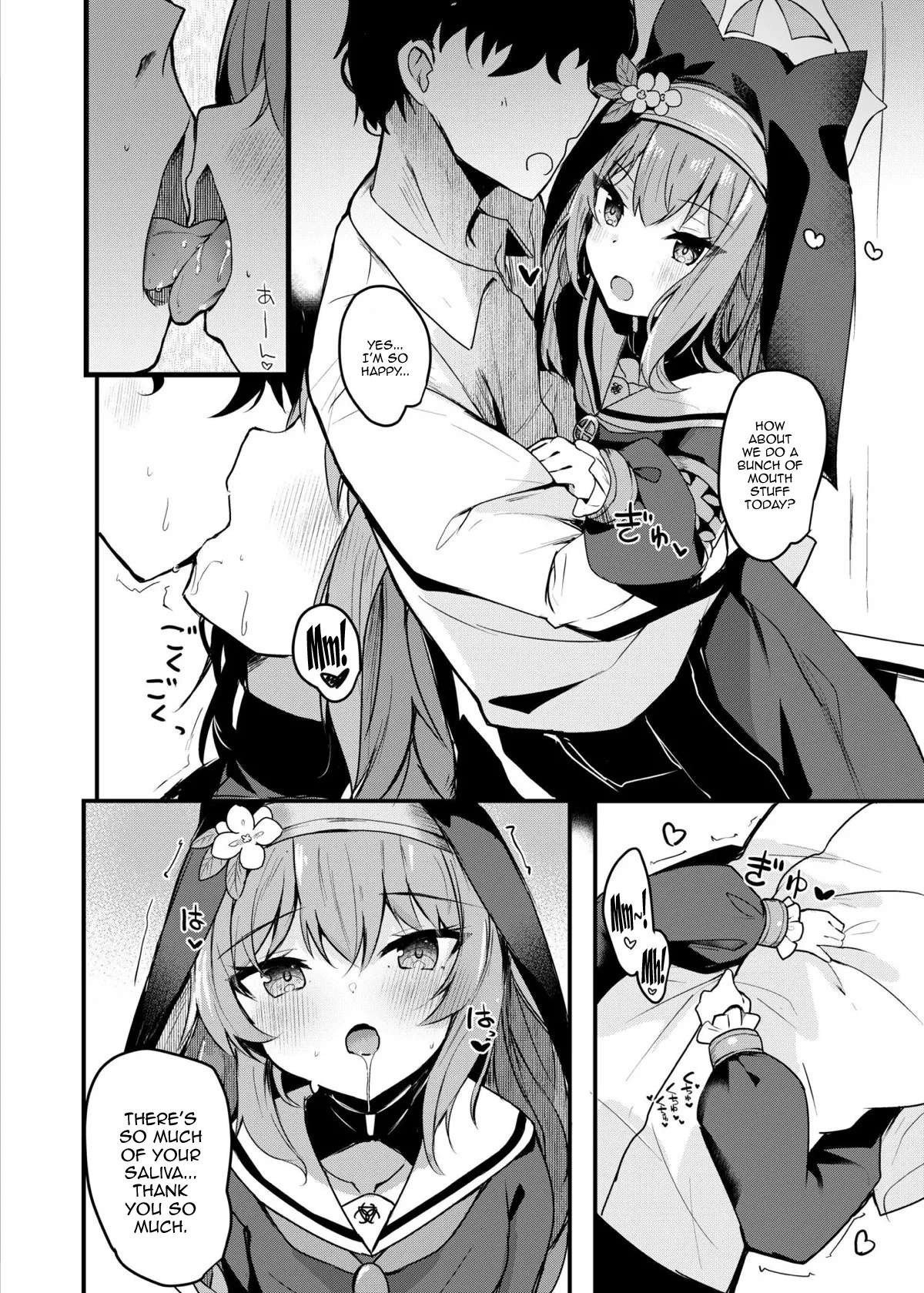 [Atelier Hinata (Hinata Yuu)] Mari to Okuchi Ecchi - Okuchi H with MARI dicribe only sex using mouth | Oral Sex With Mari (Blue Archive) [English] {Doujins.com} [Digital]