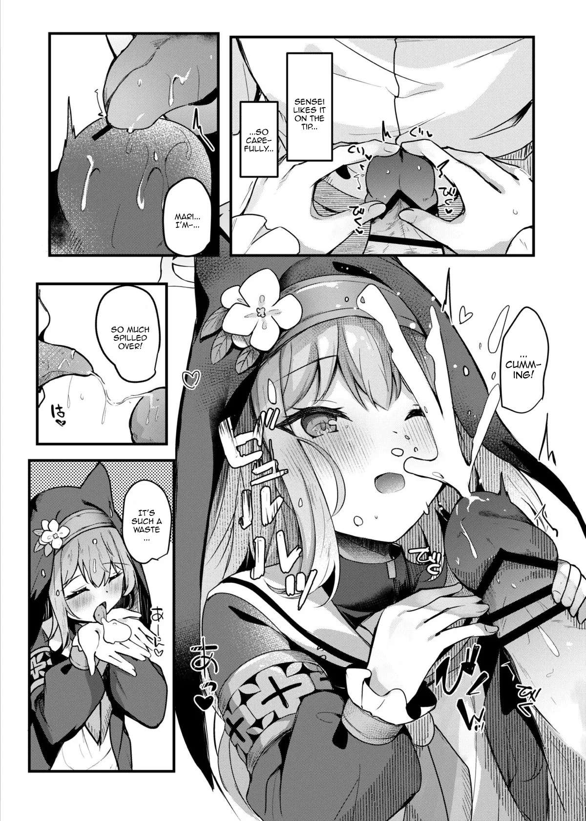 [Atelier Hinata (Hinata Yuu)] Mari to Okuchi Ecchi - Okuchi H with MARI dicribe only sex using mouth | Oral Sex With Mari (Blue Archive) [English] {Doujins.com} [Digital]