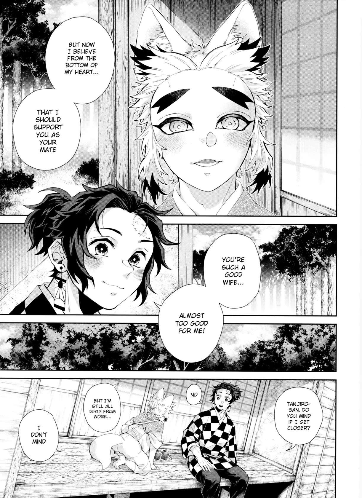 (Tanjoubi ni wa 1000 no Hanataba Hoshi ni Negai o. 2022) [Mekao (Den Meka)] Kitsune Musubi Ni | Tying the Knot with a Fox 2 (Kimetsu no Yaiba) [English] {Chin²}